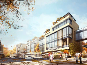 SU model of modern single-family office building 3D Model