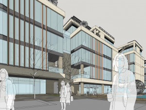 SU model of modern single-family office building Modelo 3D