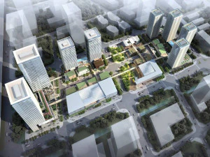 SU model of modern style Free Trade Center office building 3D Model