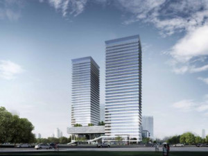SU model of modern style Free Trade Center office building 3D Модель