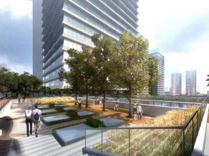 SU model of modern style Free Trade Center office building 3D Модель