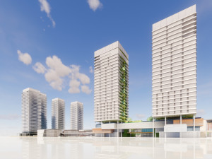 SU model of modern style Free Trade Center office building 3D Модель