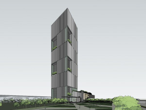 SU model of modern comprehensive commercial office building 3D Модель