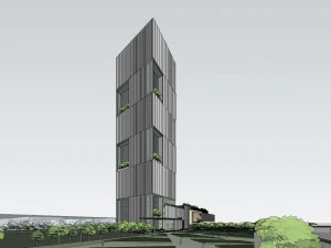 SU model of modern comprehensive commercial office building 3D Model