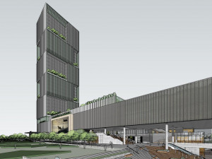 SU model of modern comprehensive commercial office building 3D Модель