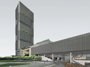 SU model of modern comprehensive commercial office building 3D Model