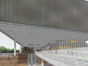 SU model of modern comprehensive commercial office building 3D Модель