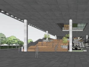 SU model of modern comprehensive commercial office building 3D Модель