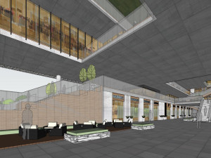 SU model of modern comprehensive commercial office building 3D Модель