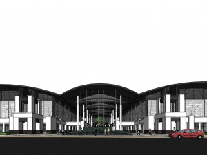 SU model of modern Sports Center commercial office building 3D Модель