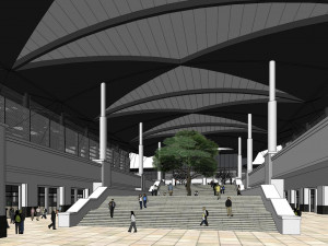 SU model of modern Sports Center commercial office building 3D Модель