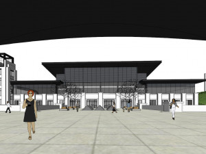 SU model of modern Sports Center commercial office building 3D Модель