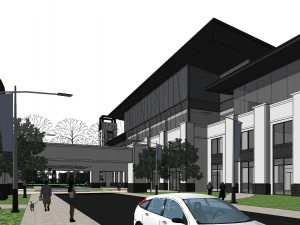 SU model of modern Sports Center commercial office building 3D Model