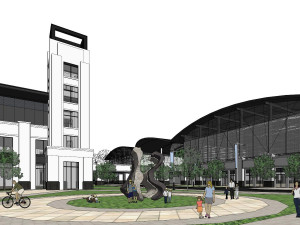 SU model of modern Sports Center commercial office building 3D Модель