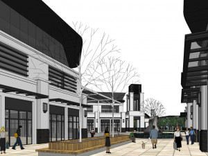 SU model of modern Sports Center commercial office building 3D Модель