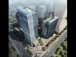 SU-model van een kantoorgebouw in moderne stijl 3D Model