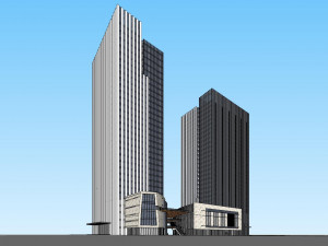 SU model of modern style Building office building 3D Model