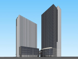SU model of modern style Building office building 3D Model