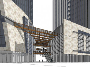 SU model of modern style Building office building 3D Model