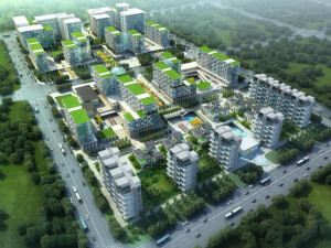 SU model of modern office and residential apartment building Model 3D