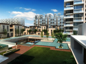 SU model of modern office and residential apartment building Model 3D