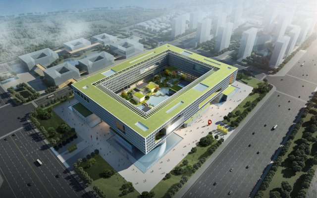 SU model of the Science City Innovation Research Institute 3D Model .c4d .max .obj .3ds .fbx .stl .blend 