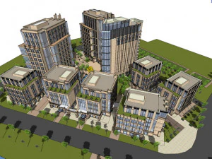 SU model of office SOHO building 3D Model