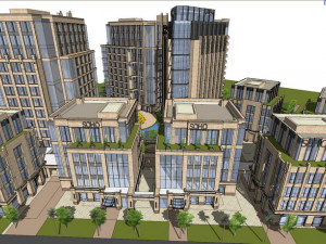 SU model of office SOHO building 3D Модель