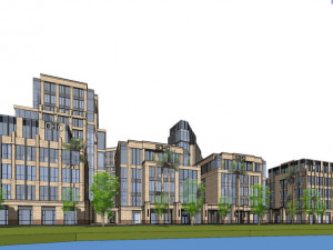 SU model of office SOHO building 3D Модель