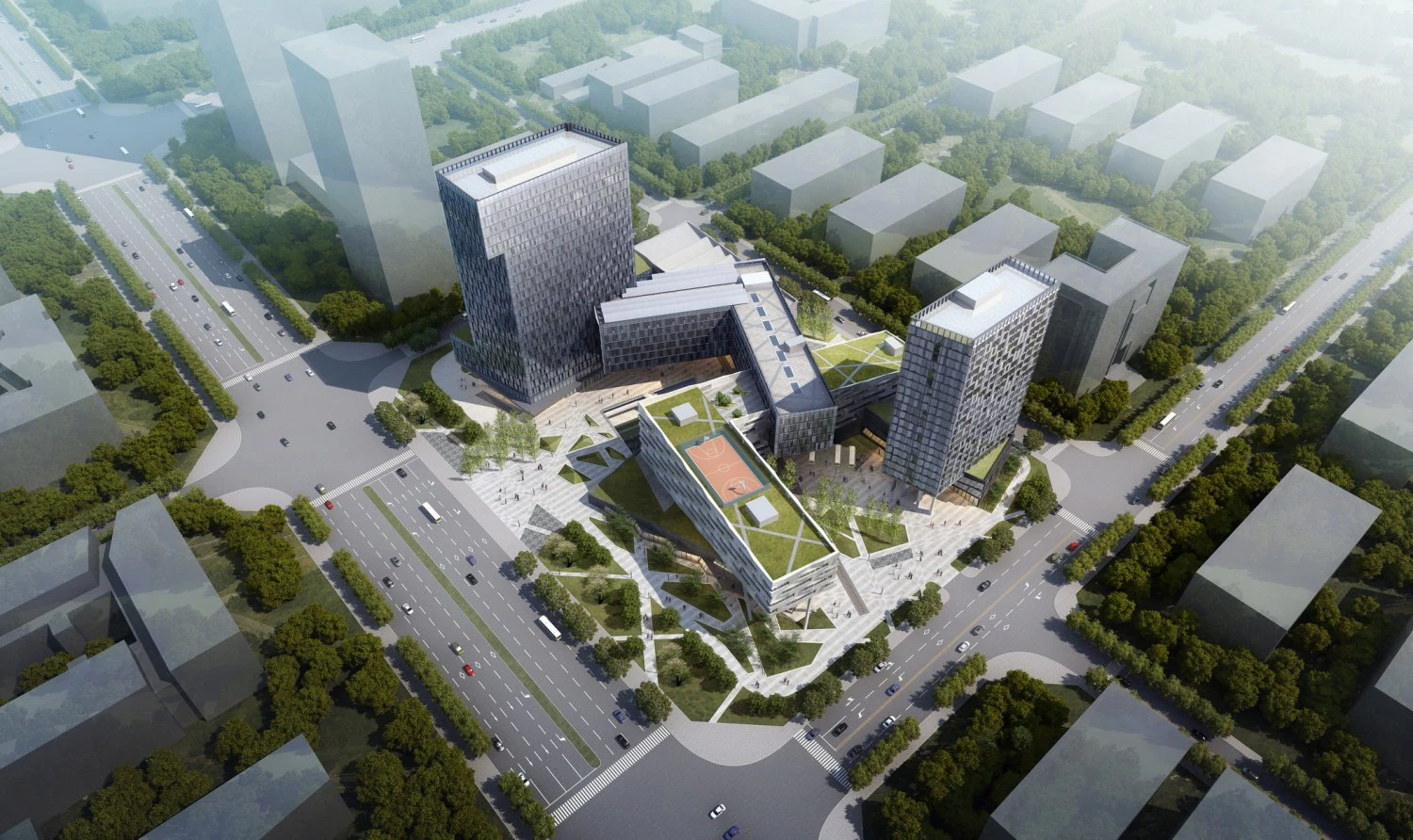 SU model of the office of the Transportation Research Institute 3D Model .c4d .max .obj .3ds .fbx .stl .blend 