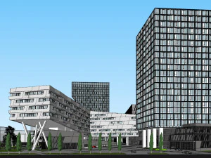 SU model of the office of the Transportation Research Institute 3D Model