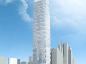 SU model of the Guomao Phase III office building building 3D Model