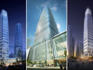 SU model of the Guomao Phase III office building building 3D Model