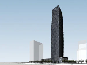SU model of the Guomao Phase III office building building 3D Model