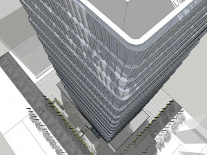 SU model of the Guomao Phase III office building building 3D Model