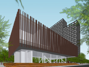 SU model of Vanke Blue Mountain office and apartment building Model 3D