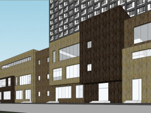 SU model of Vanke Blue Mountain office and apartment building Model 3D