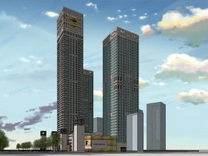 SU model of Yintai Center office and apartment building 3D Model