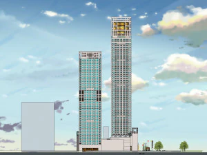 SU model of Yintai Center office and apartment building 3D Model