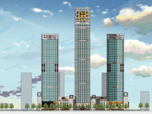 SU model of Yintai Center office and apartment building Modelo 3D