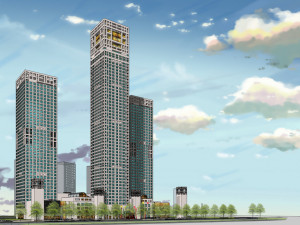 SU model of Yintai Center office and apartment building Modelo 3D