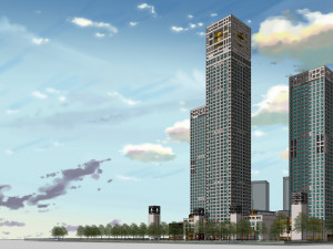SU model of Yintai Center office and apartment building Modelo 3D