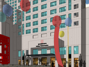 SU model of Yintai Center office and apartment building Modelo 3D