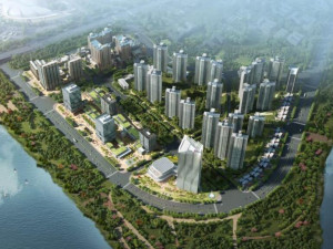 SU model of office and commercial building in Nansha Model 3D