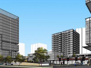 SU model of office and commercial building in Nansha 3D Model