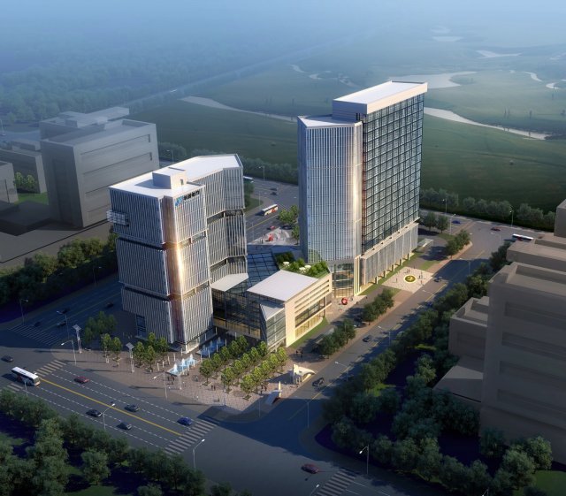 SU model of Huayuan headquarters office building Model 3D .c4d .max .obj .3ds .fbx .stl .blend 