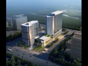 SU-model van het kantoorgebouw van het hoofdkantoor van Huayuan 3D Model