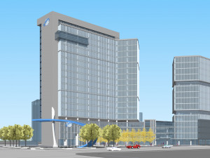 SU model of Huayuan headquarters office building Model 3D