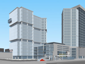 SU model of Huayuan headquarters office building Model 3D