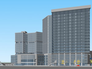 SU model of Huayuan headquarters office building Model 3D